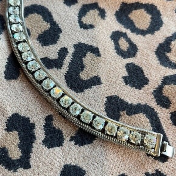 Butler & Wilson 1990s rhinestone collar and bracelet - Picture 3 of 4